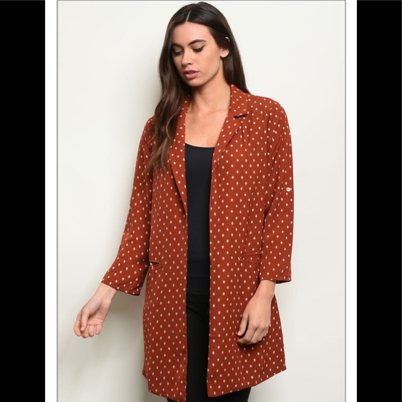 Kaii Jackets & Blazers - Burnt Orange Silky Jacket.
